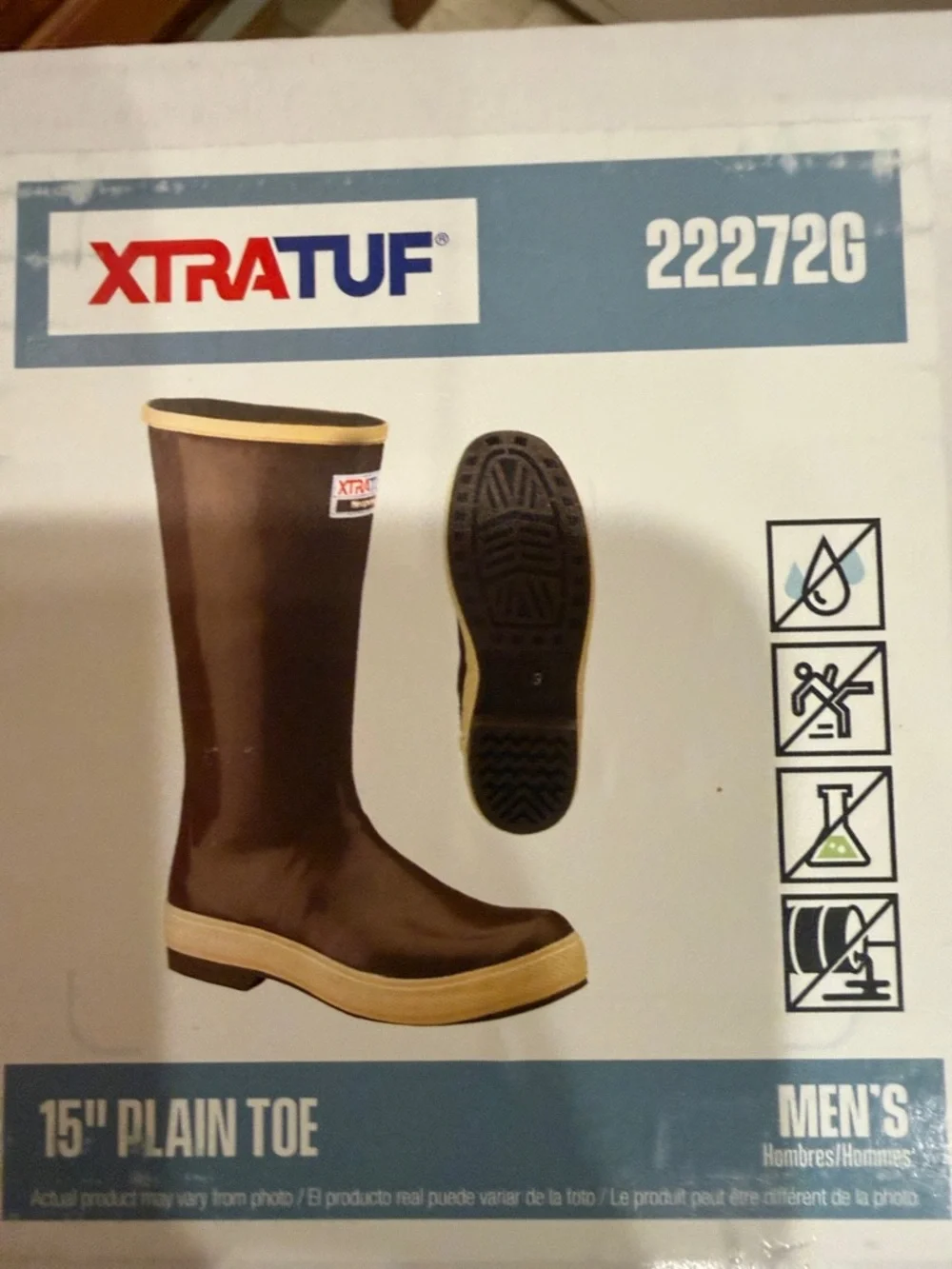 XTRATUF Legacy 15” Plain Toe Waterproof Neoprene Fishing Boots Men’s Size 8